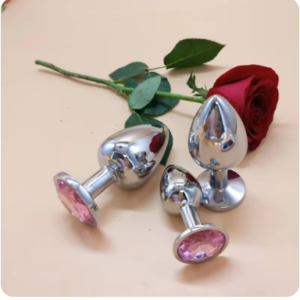 3 Size Stainless Steel Crystal Anal Plug Stimulator in pakistan