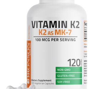 Bronson Vitamin K2 as MK 7 Menaquinone 100 mcg Non GMO 120 Capsules in pakistan