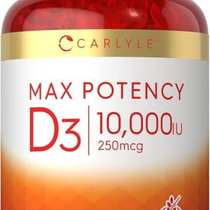 Carlyle Vitamin D 10000 IU 400 Softgels Supplement in Pakistan.