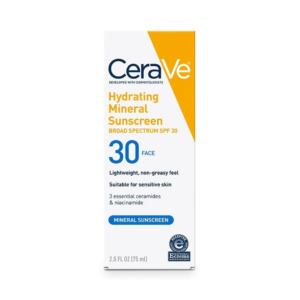 Cerave Hydrating Mineral Sunscreen Broad Spectrum SPF 30 2.5 Oz Price In Pakistan