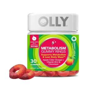 OLLY Metabolism ACV & Vitamin B12 Gummy Rings (30 Count)