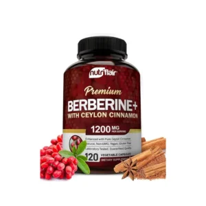 NutriFlair Berberine HCL 1200mg with Ceylon Cinnamon, 120 Caps
