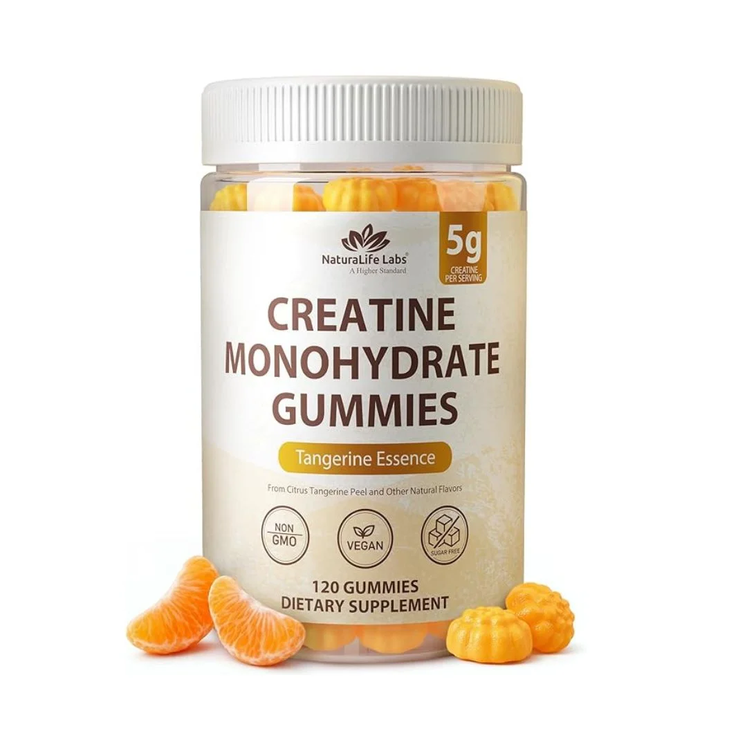 NaturaLife Labs Creatine Monohydrate Gummies 5g Tangerine Vegan 120ct