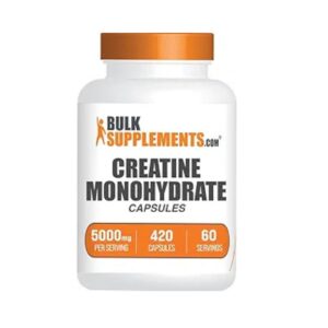 BulkSupplements Creatine Monohydrate Capsules 5000mg, 420 Count