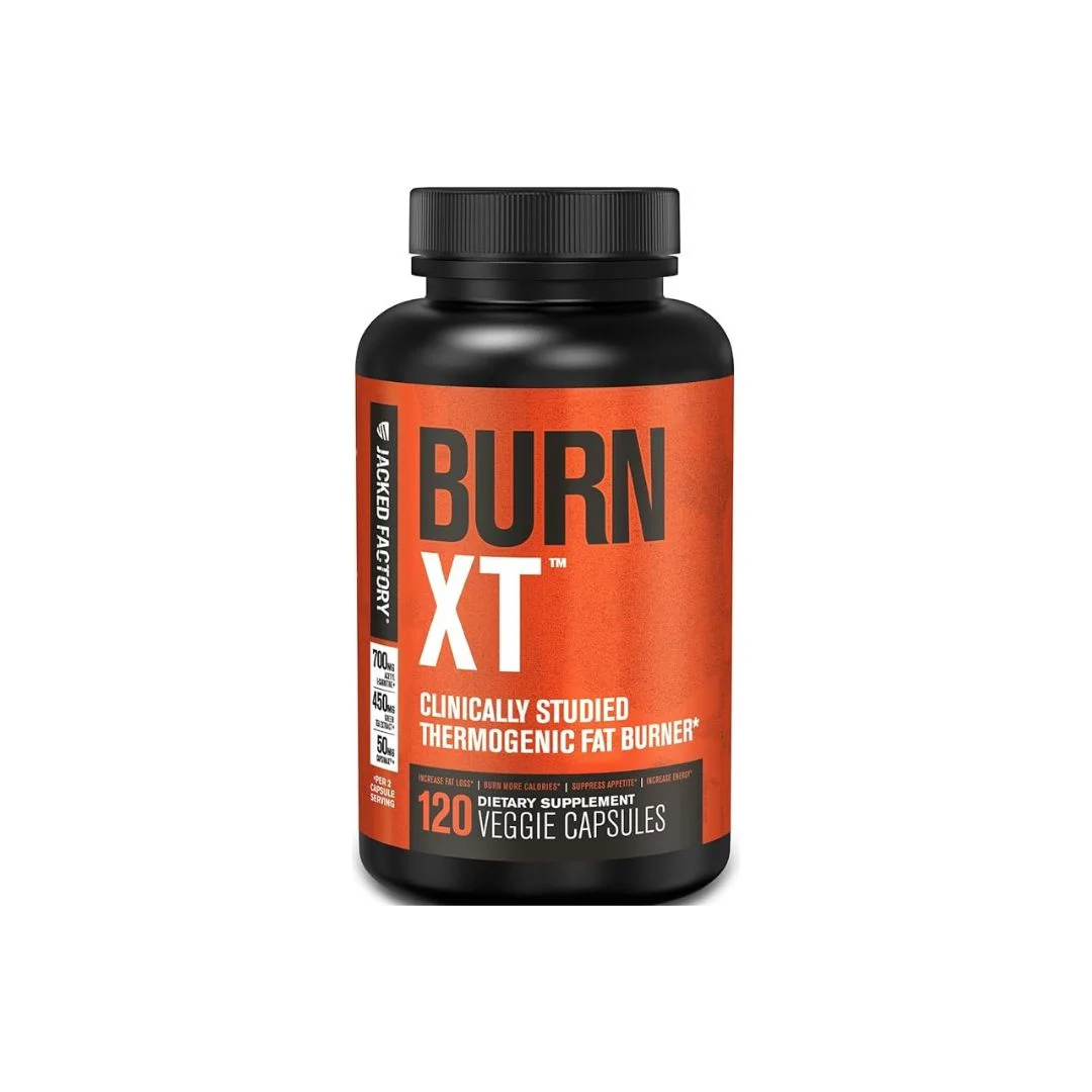 Jacked Factory Burn-XT Fat Burner & Energy Support, 120 Capsules
