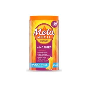 Metamucil 4-in-1 Psyllium Husk Fiber Powder, Orange, 180 Servings