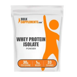 BulkSupplements Whey Protein Isolate Powder Unflavored 1kg 30g Protein