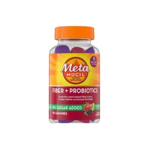 Metamucil Fiber Gummies with Probiotics, 90 Count, No Sugar Added