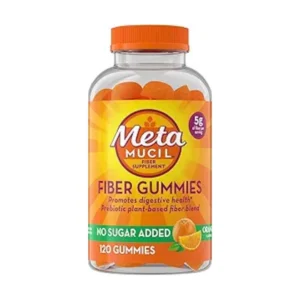 Metamucil Fiber Gummies Adults, Orange Flavor, 120 Count