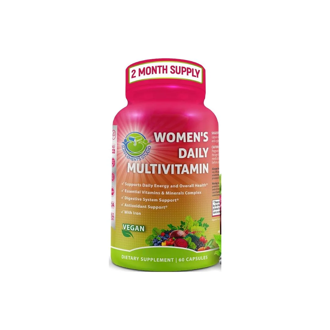 Women's Vegan Multivitamin with Iron, Biotin & Probiotics Capsules