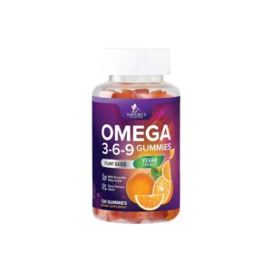 Omega 3 6 9 Gummies Vegan Essential Fatty Acid Orange Gummies 120ct