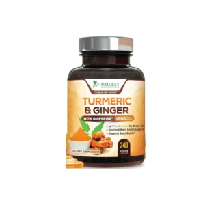 Turmeric Curcumin Supplement 95% Curcuminoids Ginger BioPerine 240ct