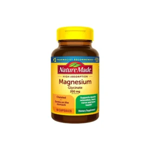 Nature Made Magnesium Glycinate 200mg Capsules Muscle Heart Support