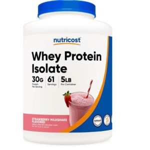 Nutricost Whey Protein Isolate Strawberry Milkshake 5 lbs